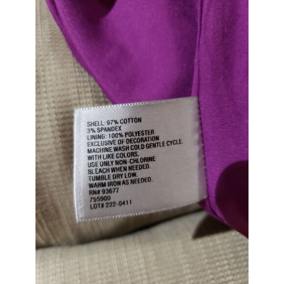 Worthington womens' fitted purple and black, attached lining dress, size 4 - Picture 4 of 6